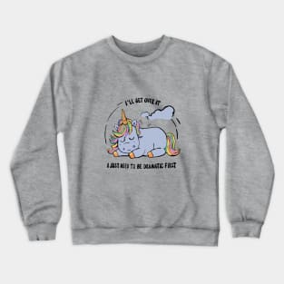 unicorn dramatic Crewneck Sweatshirt